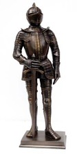 Medieval Knight In Armour 1600 With Sword Cold Cast Bronze By Veronese. Great.
