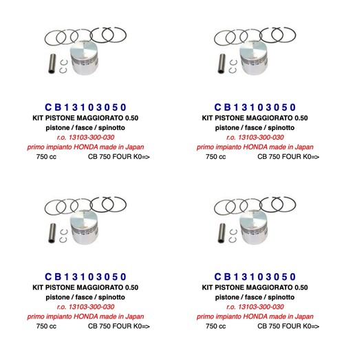 Enlarged pistons bands - enlarged, 0.50