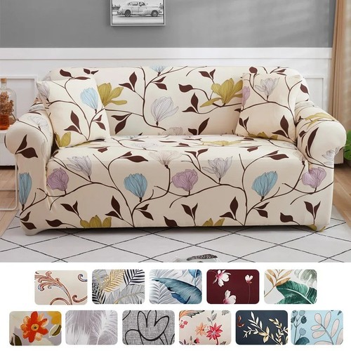 Floral stretch sofa cover - floral,