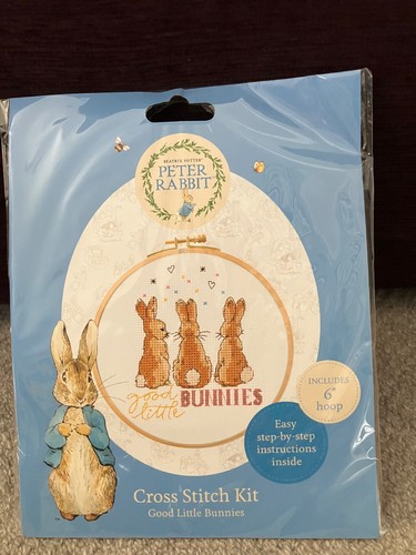 Peter rabbit cross stitch kit - cross,