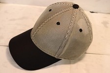 Gents Hat Herringbone Black Silver Baseball Cap Dad Hat Gift Sport Sporty