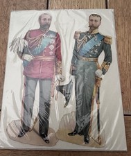 Antique Military Scraps-THE KING . 16.5*4cm. Raphael Tuck & Sons?