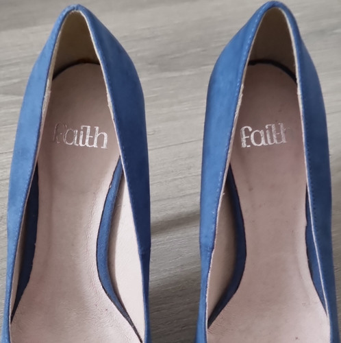 Faith blue suede pointed - suede, toe