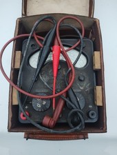 Vintage Universal Avometer Model 7 With Original Case and probes untested