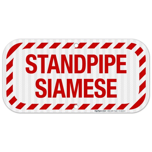 Standpipe siamese sign fire - siamese, sign,