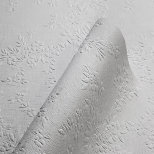 White floral paintable - floral,