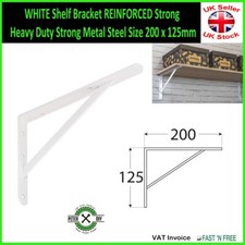 White shelf bracket - shelf, reinforced