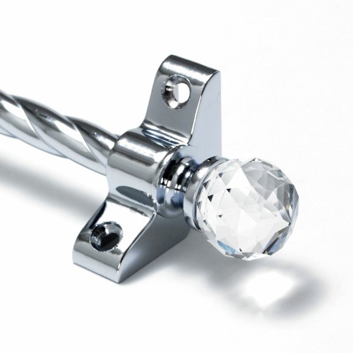 Polished chrome stair - rods,