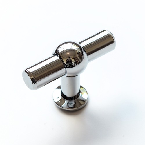 Chrome kitchen cupboard - kitchen, knob