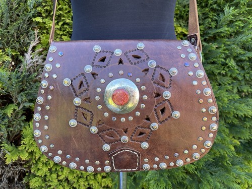 Moroccan brown leather - moroccan,