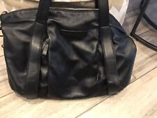Storksak Bugaboo Leather Black | Luxury Baby Changing Bag