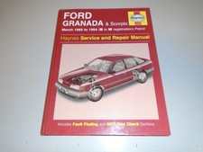 FORD GRANADA & SCORPIO HAYNES MANUAL 1985-1994 PETROL 4-cyl/V6 RARE-OUT OF PRINT