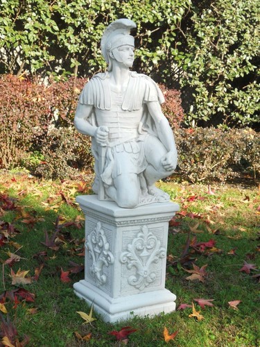 Roman soldier kneeling with - roman,