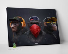 3 Swag Monkeys BANKSY Graffiti