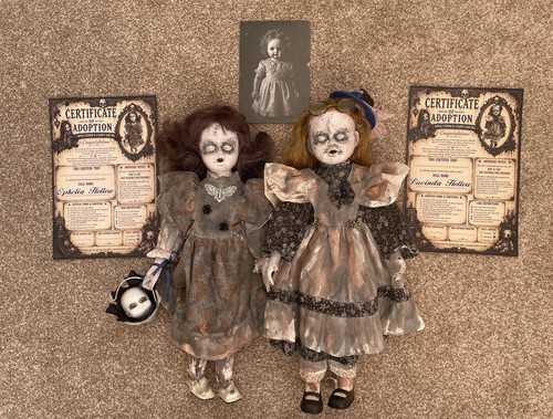 Porcelain horror doll set - porcelain,