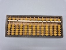 Small Vintage Japanese Oriental  Wooden Soroban Abacus Math Tool