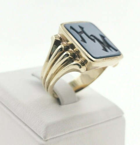 Signet ring men layered - signet,