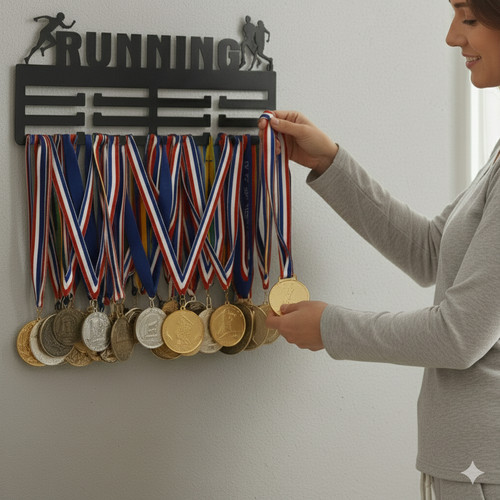Runner medal hanger holder - runner,