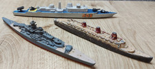 3Pcs Vintage Ship Models 1x