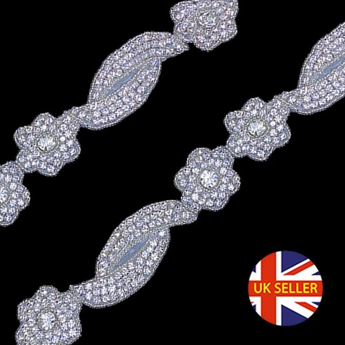 Rhinestone trim crystal bridal - crystal,