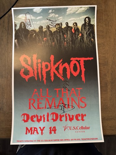 Signed slipknot poster - signed,