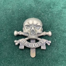 17th Lancers White Metal Army Cap Badge