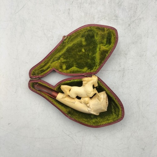 Meerschaum cheroot pipe - meerschaum, with