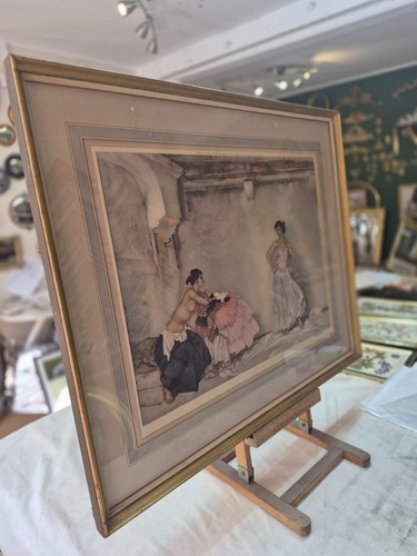 Large framed signed print by - large,