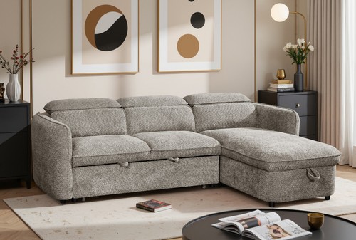 Corner sofa bed shape with - sofa,