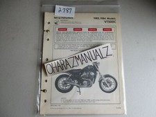 1983 1984 HONDA VT500C Set-Up Instructions Manual OEM