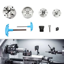 Portable Self-centering Lathe Chuck Set Wood Lathe Chuck Wood Turning Chuck NEW