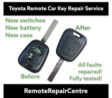 REPAIR SERVICE - TOYOTA AYGO REMOTE KEY FOB CIRCUIT BOARD REFURB FULL CASE