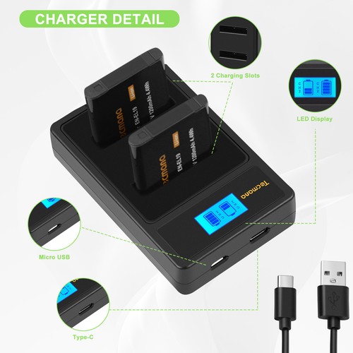 2pcs el19 battery dual - 2pcs, battery+dual