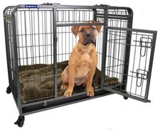 Pet store  Heavy Duty Dog Crate Cage with Nylon Wheels