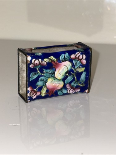 Chinese cloisonné matchbox - chinese,