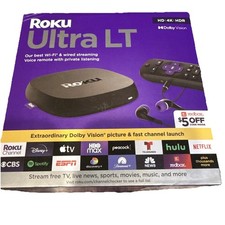 Roku Ultra LT 4K/HDR Streaming Player, Voice Remote, HDMI & Headphones HD HDR