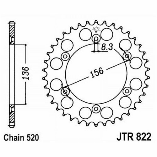 Sprockets tooth steel - jt, 44