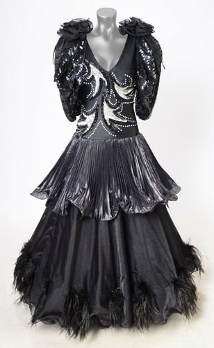 Vintage black sequin detail - sequin,