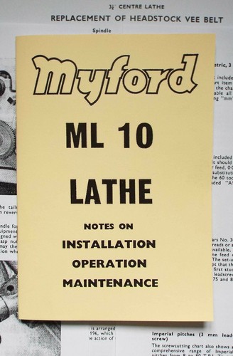 Myford ml10 handbook - ml10,