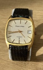 Vintage Mappin & Webb Automatic Gold Plated Mens Date Watch - Running