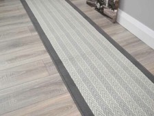 Herringbone Design Runner Rug For Very Long Halls Dark Grey Edging Carpet Rugs