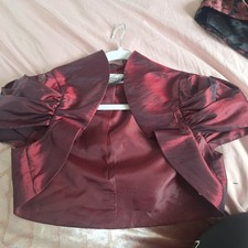 Roman Shrug Bolero  Red