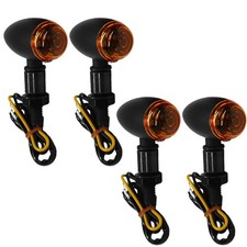 4x Motorcycle Amber Bullet LED