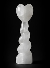 Selenite Spiral Heart Tower