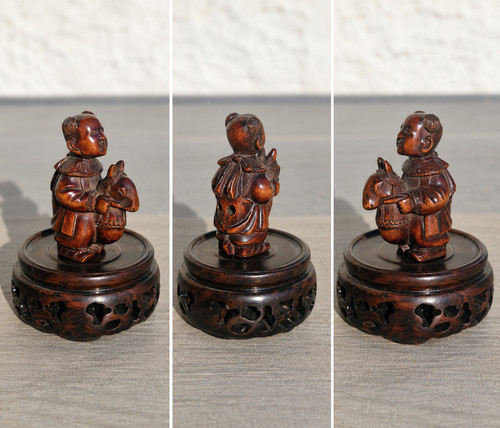 Japanese wood netsuke - japanese, –