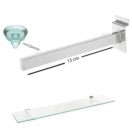 Chrome glass shelf - glass,