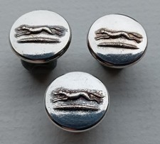 3 x Fox Hunting Buttons - Derwent Hunt ? Possibly Silver ?