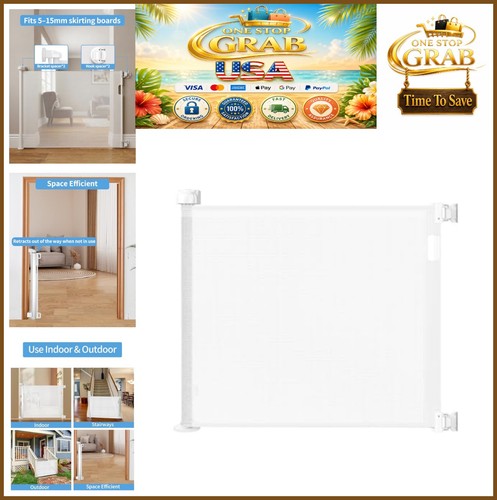Retractable baby gate - retractable, stairs