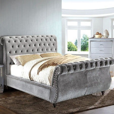 Ottoman Sleigh Bed Frame Plush