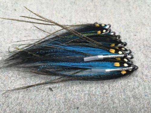 Sunray salmon tube fly tied - sunray,